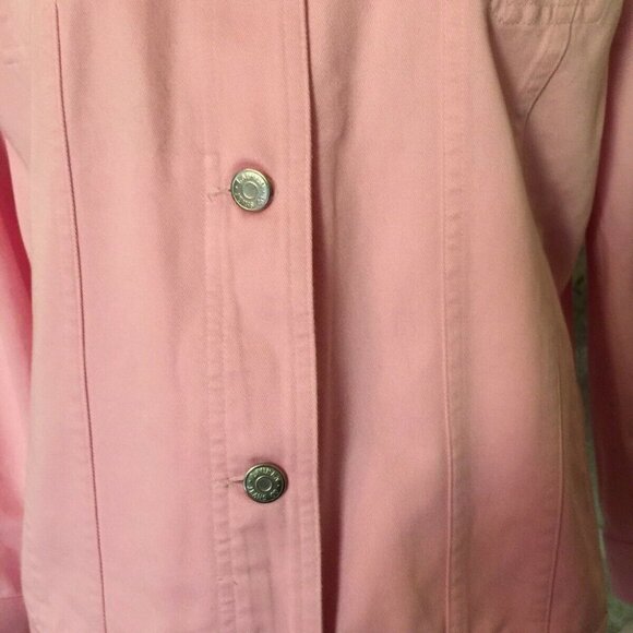 RALPH LAUREN Pink Denim Trucker Button Up  Jacket Size Medium - Picture 2 of 6